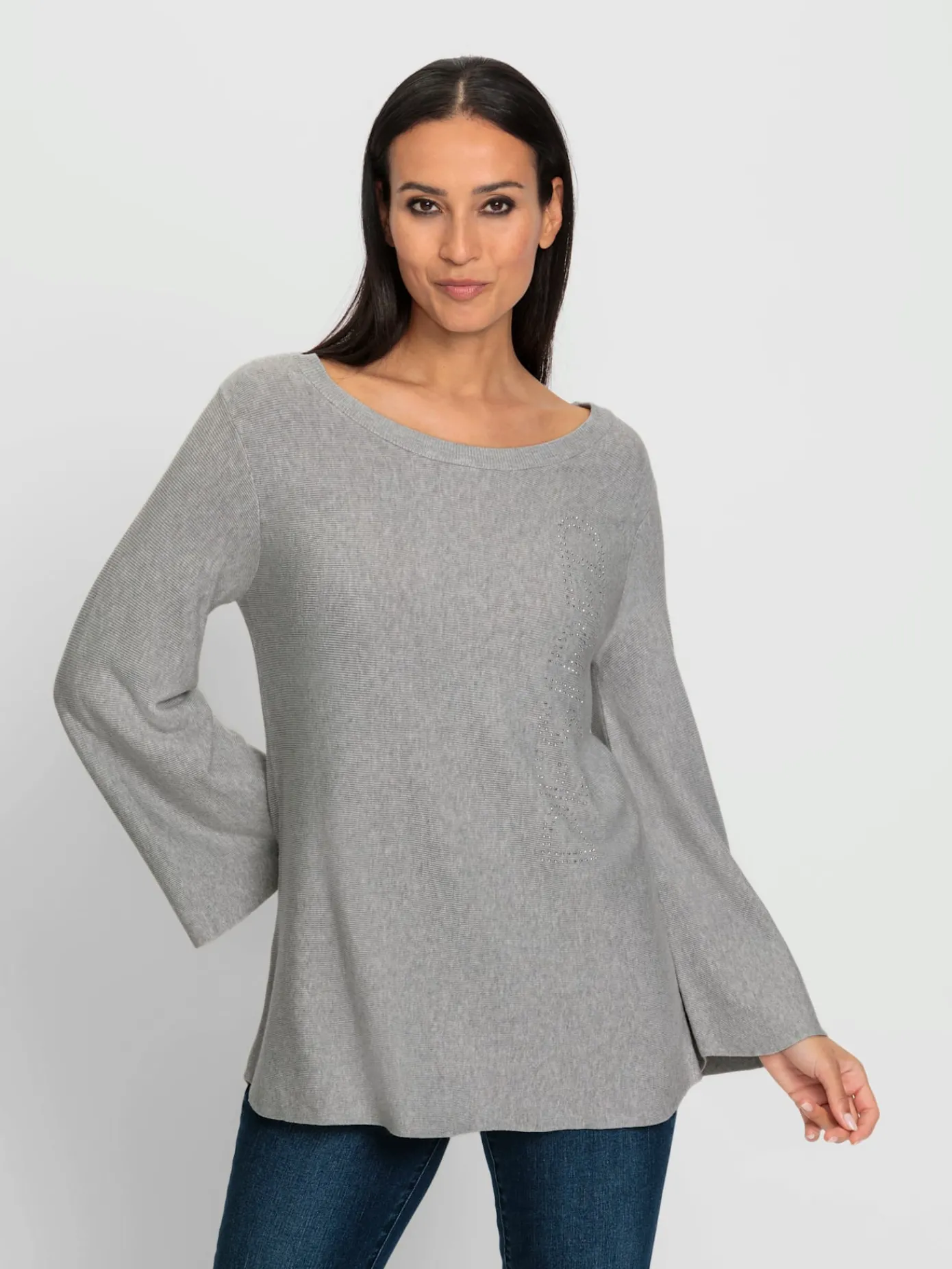 Rick Cardona Pulls<Pull encolure ronde inscription avec petites pierres brillantes fantaisie