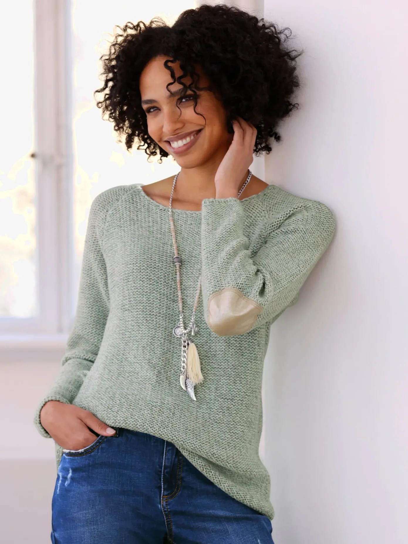 Linea Tesini Pulls<Pull encolure ronde joli motif en tricot