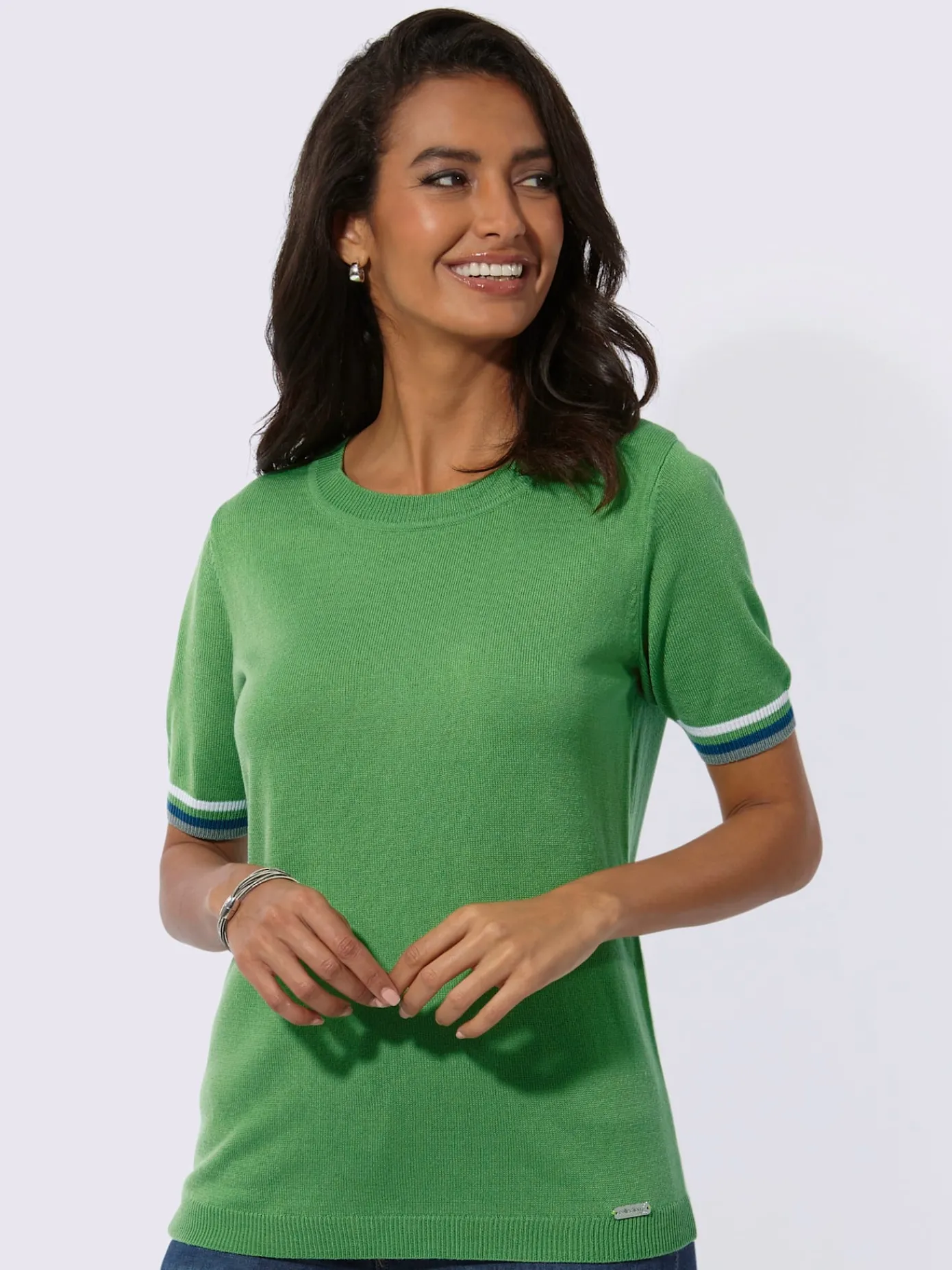 Collection L Pulls<Pull encolure ronde jolies rayures