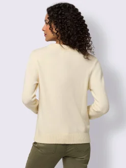 Linea Tesini Pulls<Pull encolure ronde superbe broderie