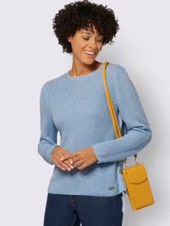 Collection L Pulls<Pull encolure ronde tricot chiné