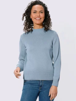 Collection L Pulls<Pull femme col tortue finitions côtelés