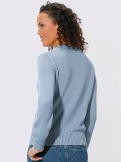 Collection L Pulls<Pull femme col tortue finitions côtelés