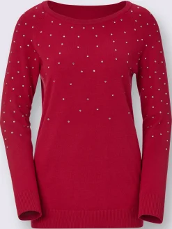 Alessa W. Tenues De Cérémonie|Pulls<Pull femme orné de petits cristaux scintillants