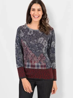 Pulls<Pull jacquard 50% coton