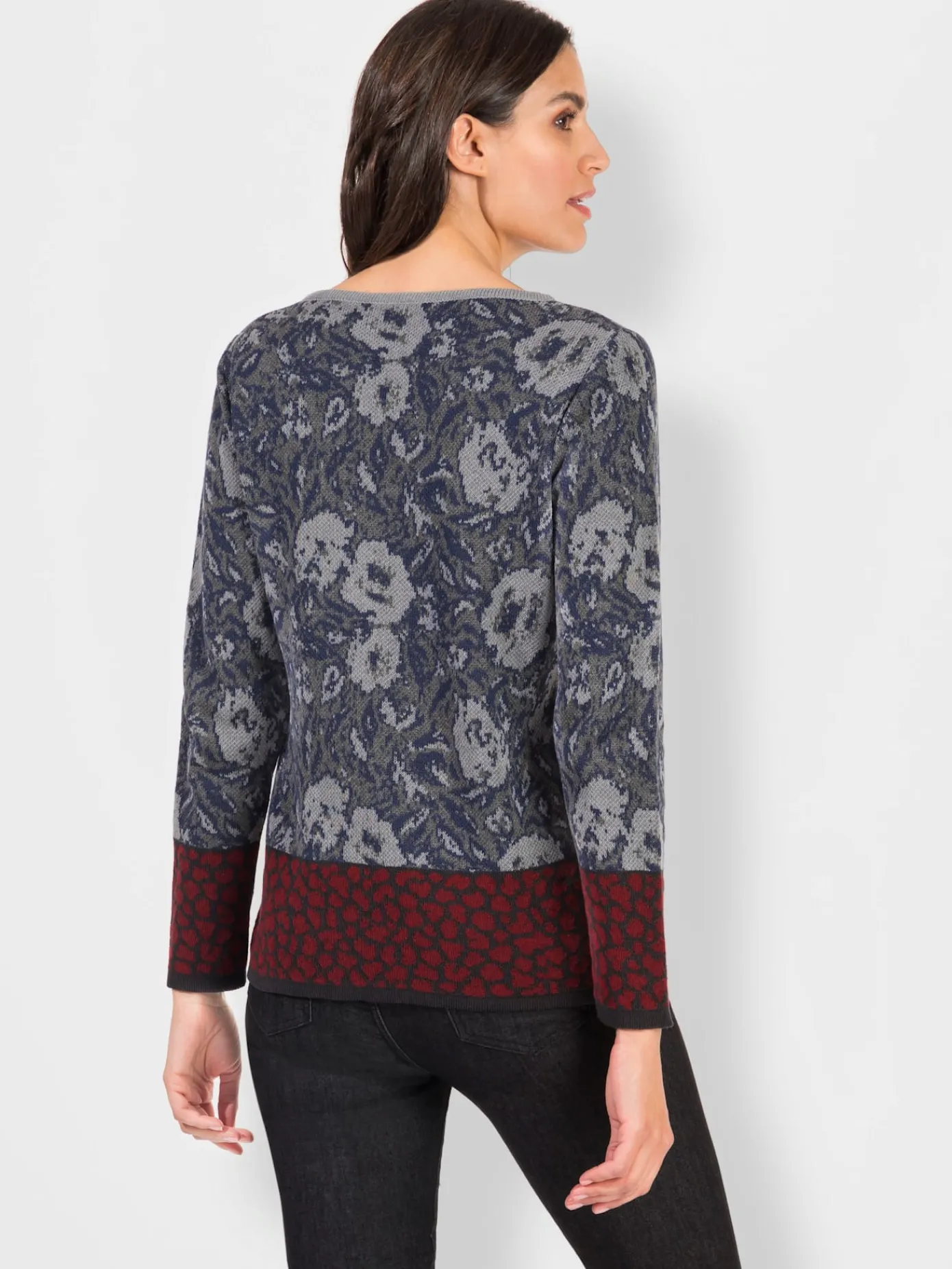 Pulls<Pull jacquard 50% coton