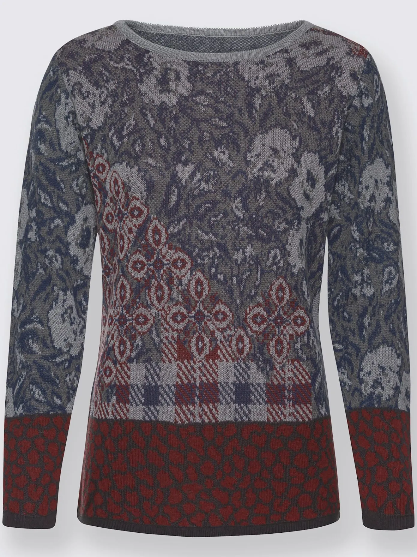 Pulls<Pull jacquard 50% coton