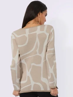 Creation L Pulls<Pull jacquard 100% coton pima