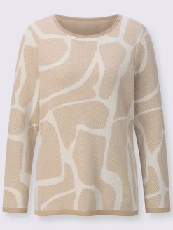 Creation L Pulls<Pull jacquard 100% coton pima