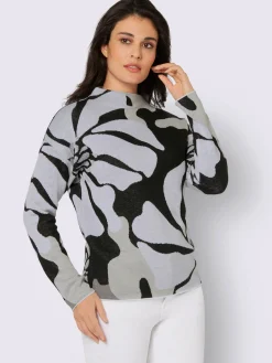 Creation L Pulls<Pull jacquard 48% laine vierge