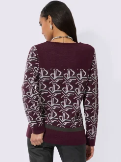 Creation L Pulls<Pull jacquard 30% laine vierge (mérinos)