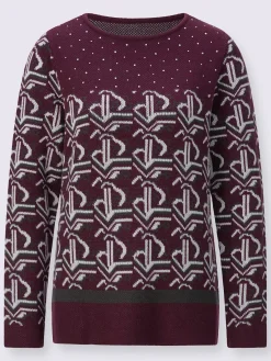 Creation L Pulls<Pull jacquard 30% laine vierge (mérinos)