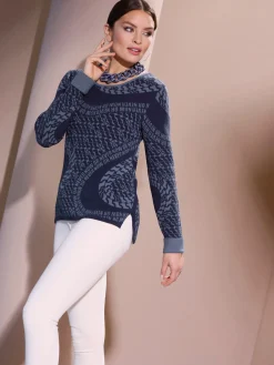 Creation L Pulls<Pull jacquard mélange de viscose doux