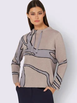 Creation L Pulls<Pull jacquard mélange de viscose doux