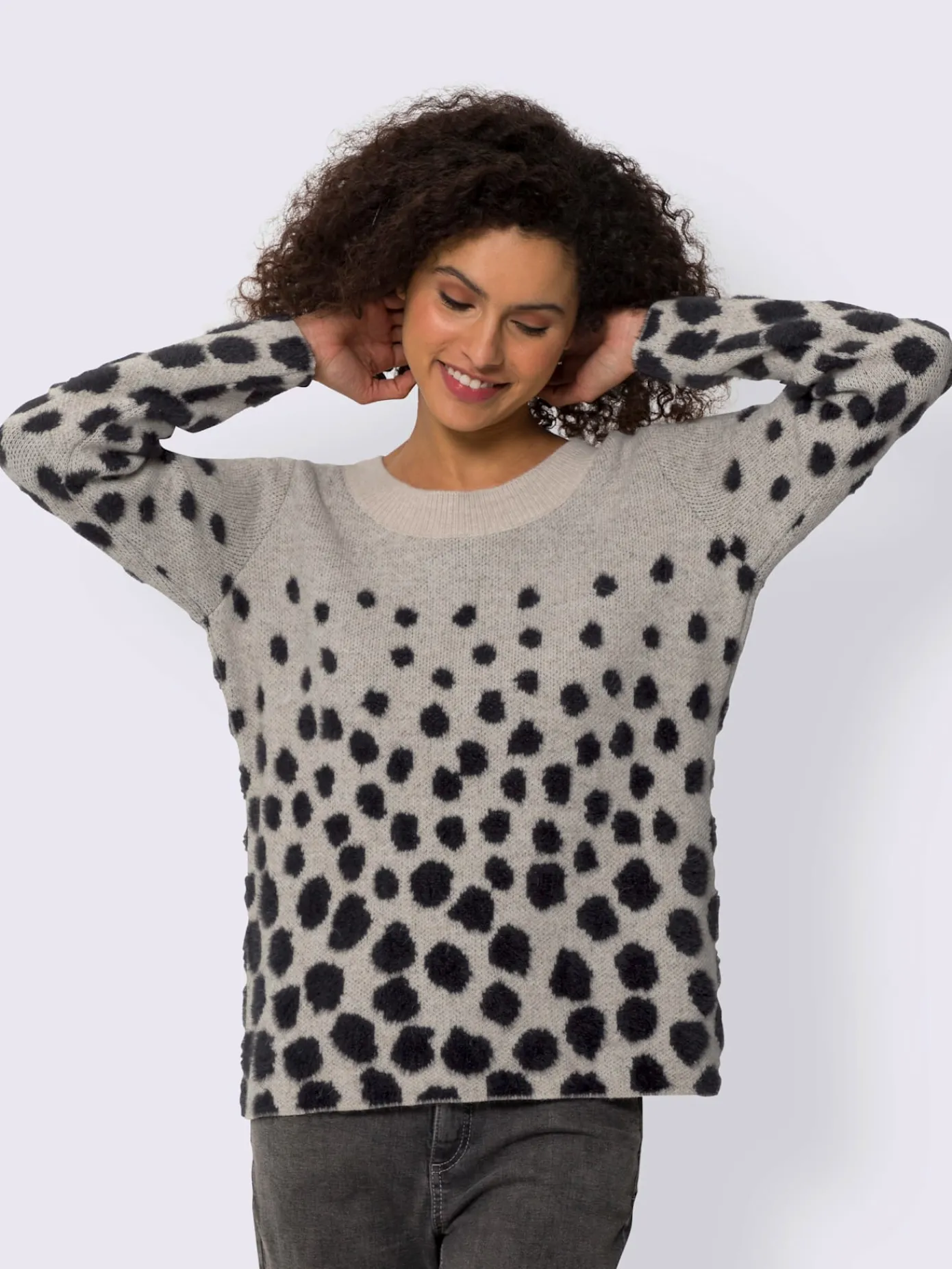 Linea Tesini Pulls<Pull jacquard motif à pois tendance