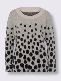 Linea Tesini Pulls<Pull jacquard motif à pois tendance