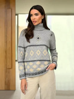 Rick Cardona Pulls<Pull jacquard superbe motif intarsia