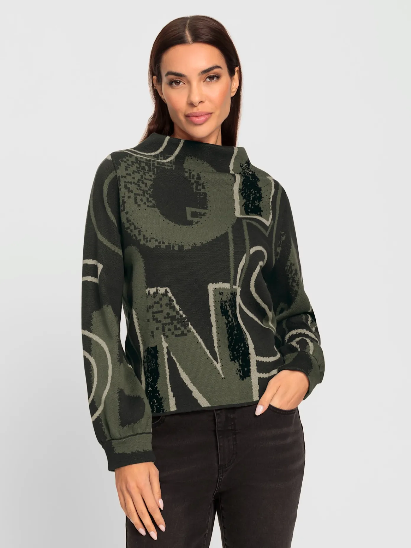 Rick Cardona Pulls<Pull jacquard tricot jacquard élégant
