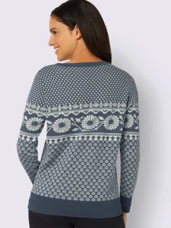 Pulls<Pull jacquard tricot jacquard de qualité