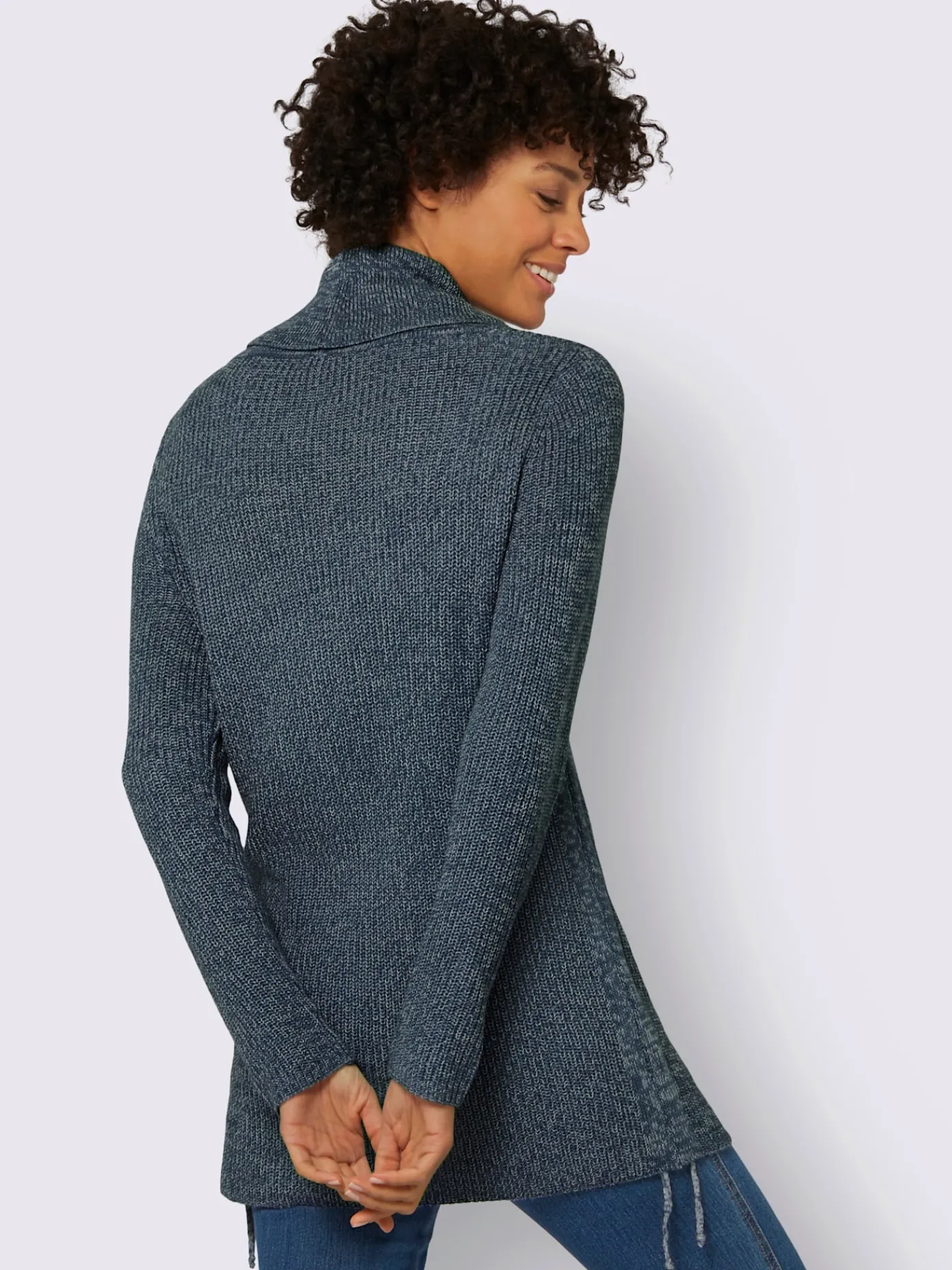 Collection L Pulls<Pull long tricot chiné