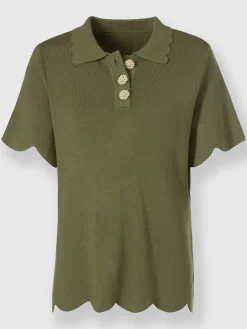 Ashley Brooke Pulls<Pull polo boutons décoratifs