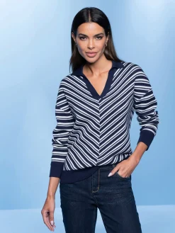 Rick Cardona Pulls<Pull polo rayures décontractées