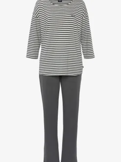 H.I.S Pyjamas<Pyjama à rayures en fils teintés