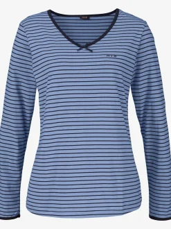 H.I.S Pyjamas<Pyjama à rayures en fils teintés