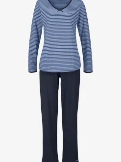 H.I.S Pyjamas<Pyjama à rayures en fils teintés