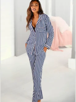 H.I.S Pyjamas<Pyjama classique à rayures fraîches