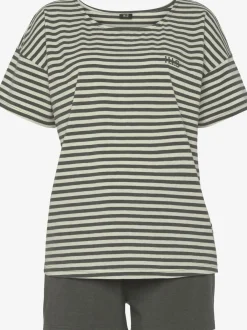 H.I.S Pyjamas<Pyjama court à rayures en fils teintés