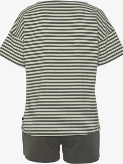 H.I.S Pyjamas<Pyjama court à rayures en fils teintés