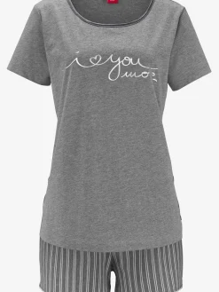 s.Oliver Pyjamas<Pyjama court avec inscription imprimée