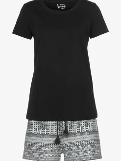 Vivance Dreams Pyjamas<Pyjama court avec t-shirt uni et short imprimé