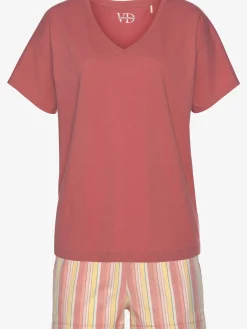 Vivance Dreams Pyjamas<Pyjama court avec t-shirt uni et short imprimé