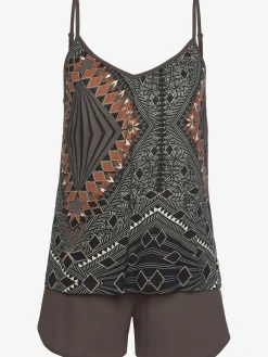 LASCANA Pyjamas<Pyjama court débardeur avec bretelles spaghetti réglables et ourlet légèrement arrondi