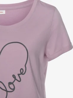 Vivance Dreams Pyjamas<Pyjama court t-shirt à encolure ronde et manches courtes avec revers aux ourlets