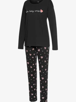 Vivance Dreams Pyjamas<Pyjama t-shirt à manches longues avec mancherons