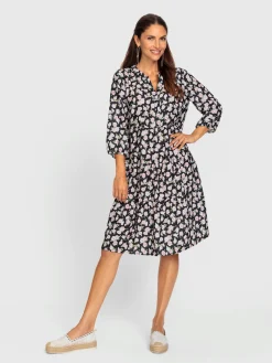 Robes<Robe à fleurs coupe en a affinante