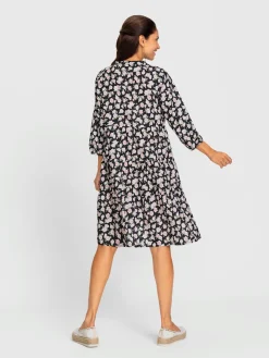 Robes<Robe à fleurs coupe en a affinante