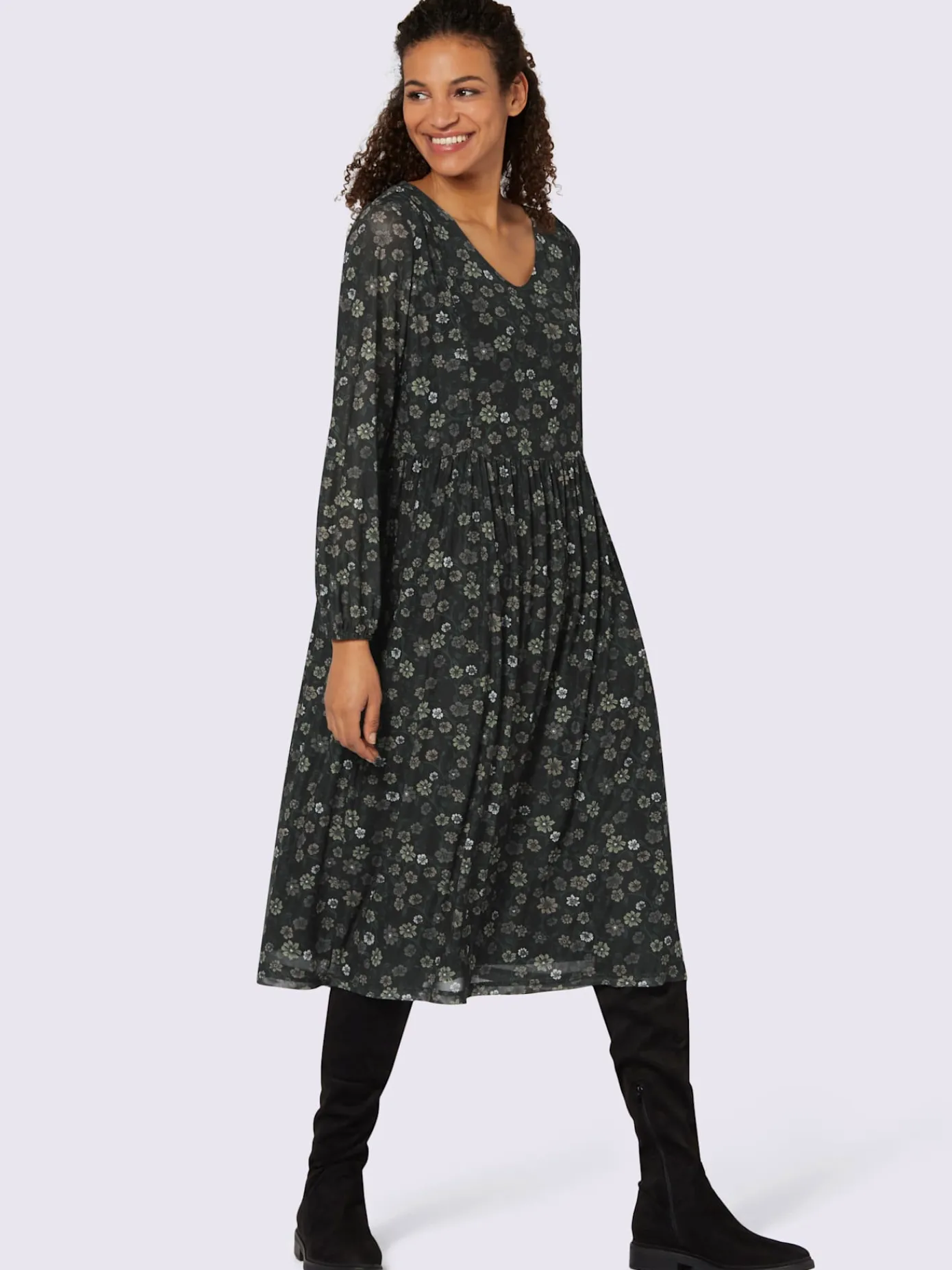 Robes<Robe à fleurs qualité maille imprimée