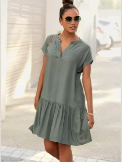 s.Oliver Robes<Robe chemisier courte à encolure en v