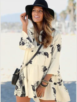 LASCANA Robes<Robe chemisier robe tunique décontractée à col v