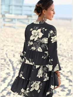 LASCANA Robes<Robe chemisier robe tunique décontractée à col v