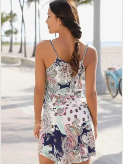 Beachtime Mode De Plage|Robes<Robe de plage encolure ronde avec petite ouverture