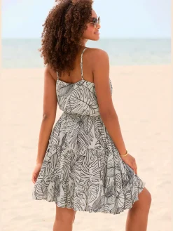 s.Oliver Robes<Robe d'été encolure en v dégagée