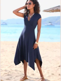 Beachtime Robes<Robe d'été encolure en v effet cache-cœur