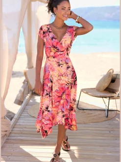 Beachtime Robes<Robe d'été encolure en v effet cache-cœur