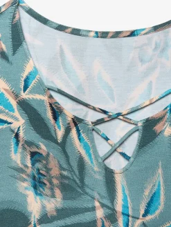 Vivance Robes<Robe d'été laçage tendance à l'encolure