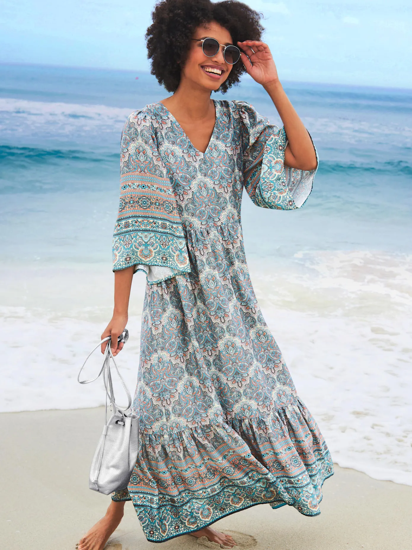 Linea Tesini Robes<Robe d'été qualité tissée